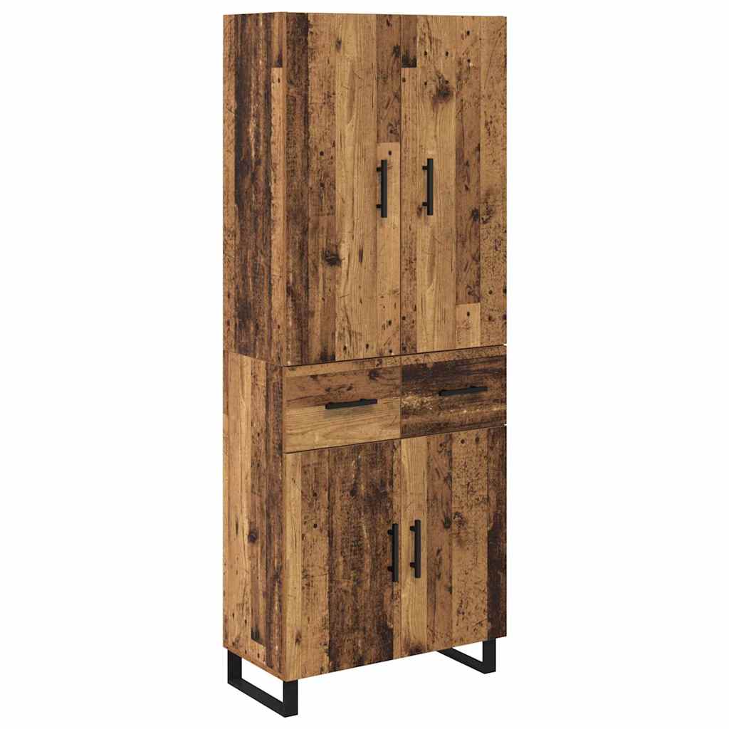 Haut Armoire avec tiroir 2 pcs Bois Ancien 69,5 x 34 x 180 cm - XIOS