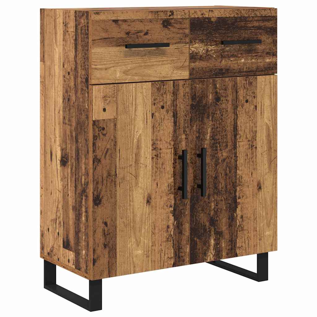Haut Armoire avec tiroir 2 pcs Bois Ancien 69,5 x 34 x 180 cm - XIOS