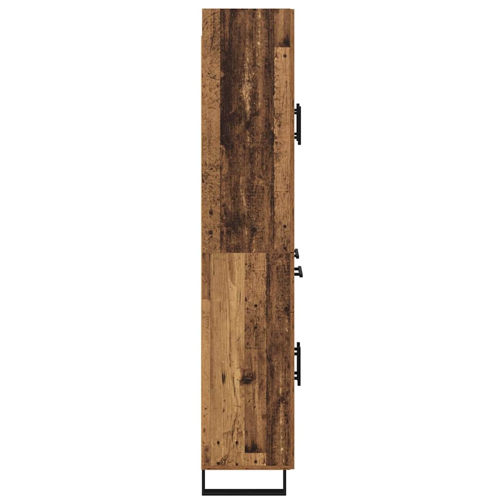 Haut Armoire avec tiroir 2 pcs Bois Ancien 69,5 x 34 x 180 cm - XIOS