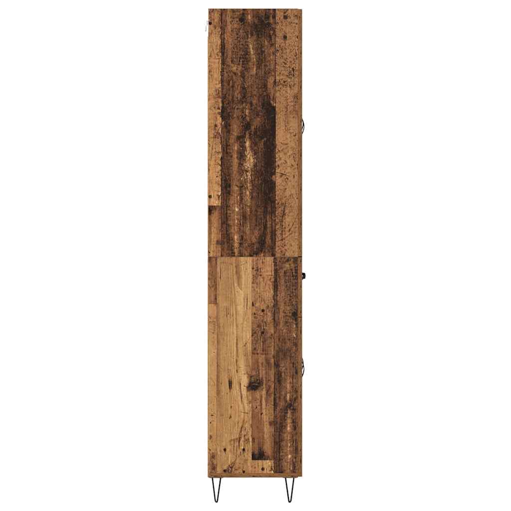 Haut Armoire 2 pc Bois ancien 69,5 x 34 x 180 cm
