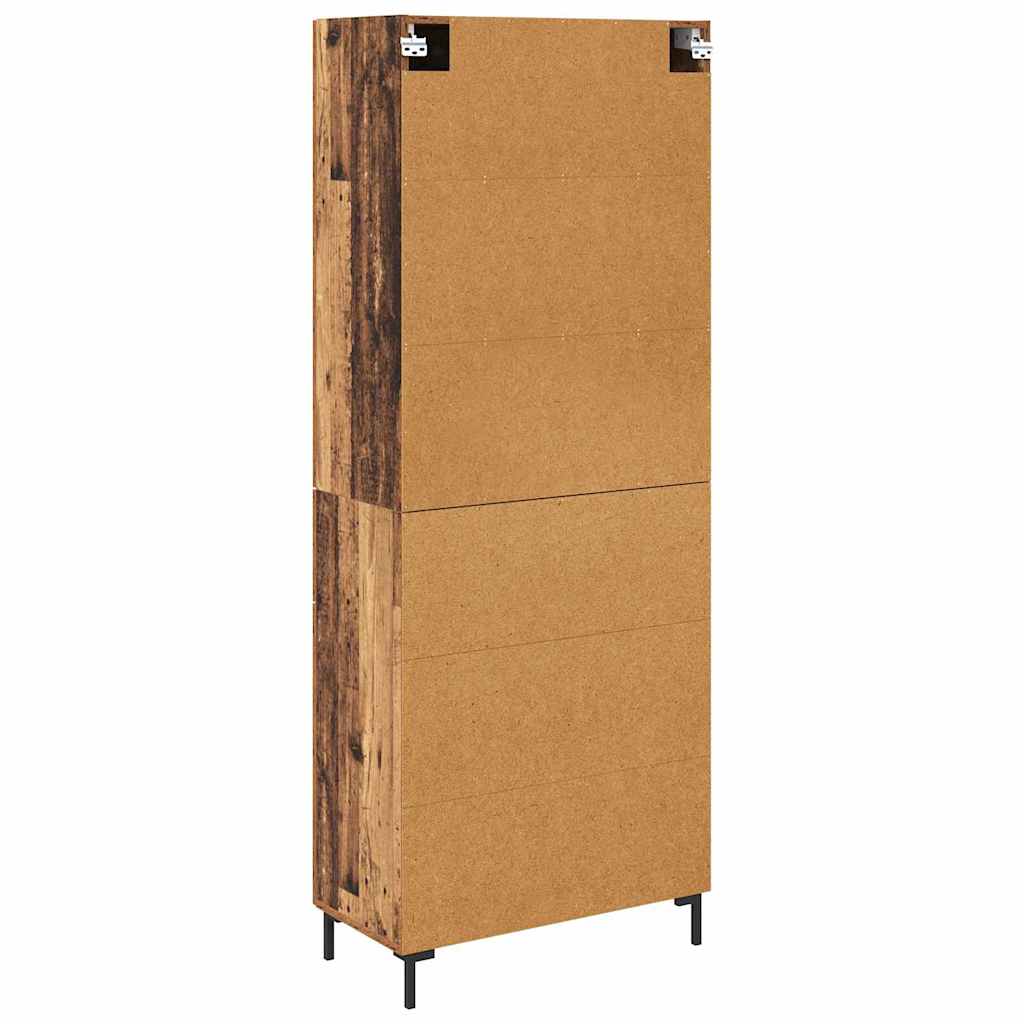 Haut Armoire 2 pc Bois Ancien 69,5 x 34 x 180 cm