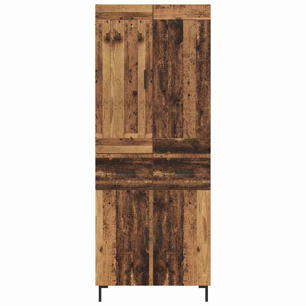 Haut Armoire 2 pc Bois Ancien 69,5 x 34 x 180 cm