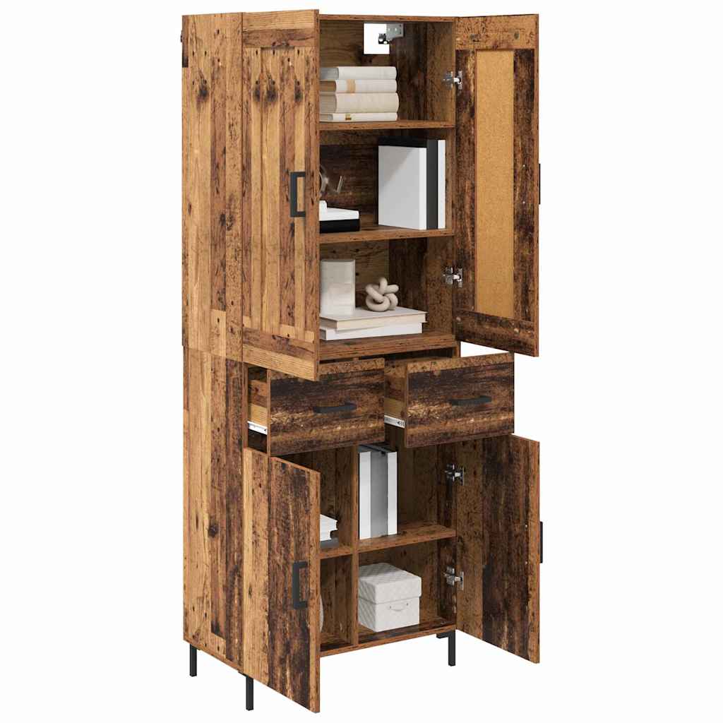 Haut Armoire 2 pc Bois Ancien 69,5 x 34 x 180 cm