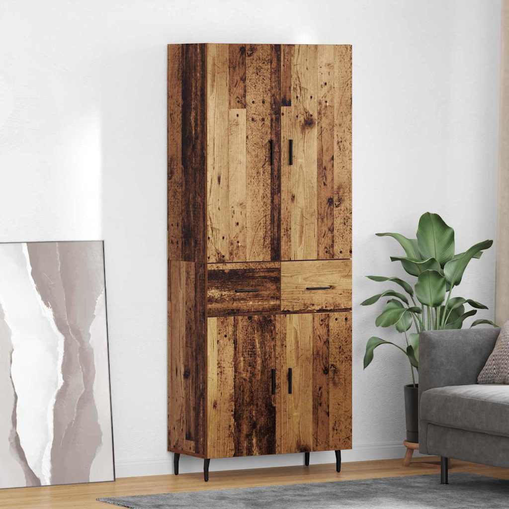 Haut Armoire 2 pc Bois Ancien 69,5 x 34 x 180 cm