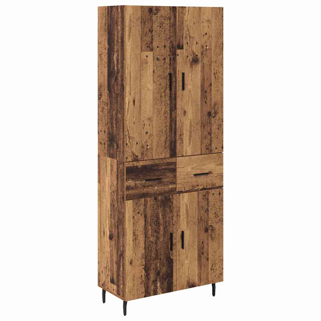 Haut Armoire 2 pc Bois Ancien 69,5 x 34 x 180 cm