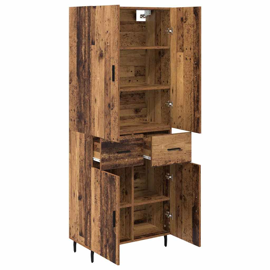 Haut Armoire 2 pc Bois Ancien 69,5 x 34 x 180 cm