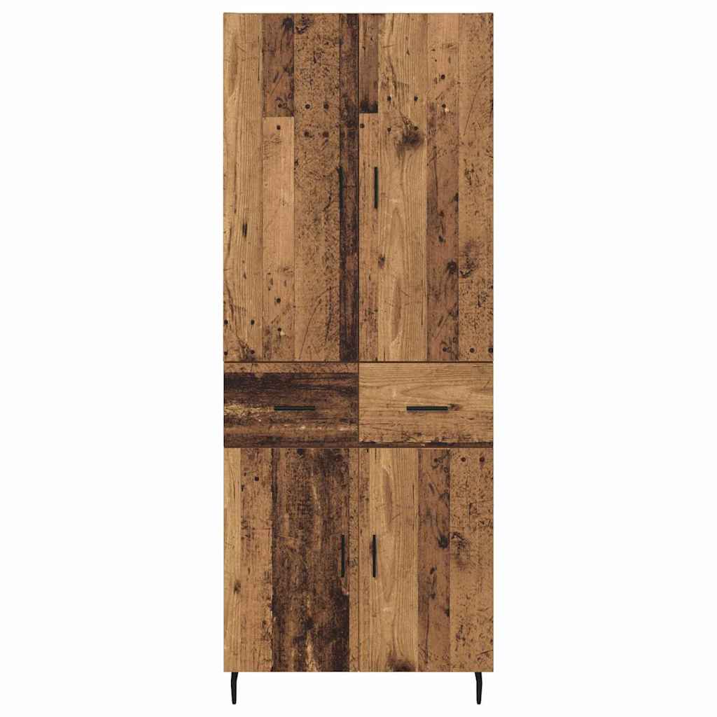 Haut Armoire 2 pc Bois Ancien 69,5 x 34 x 180 cm