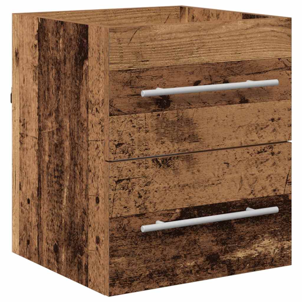 Meuble de Lavabo de Salle de Bain Bois Ancien 41 x 38,5 x 48 cm - XIOS