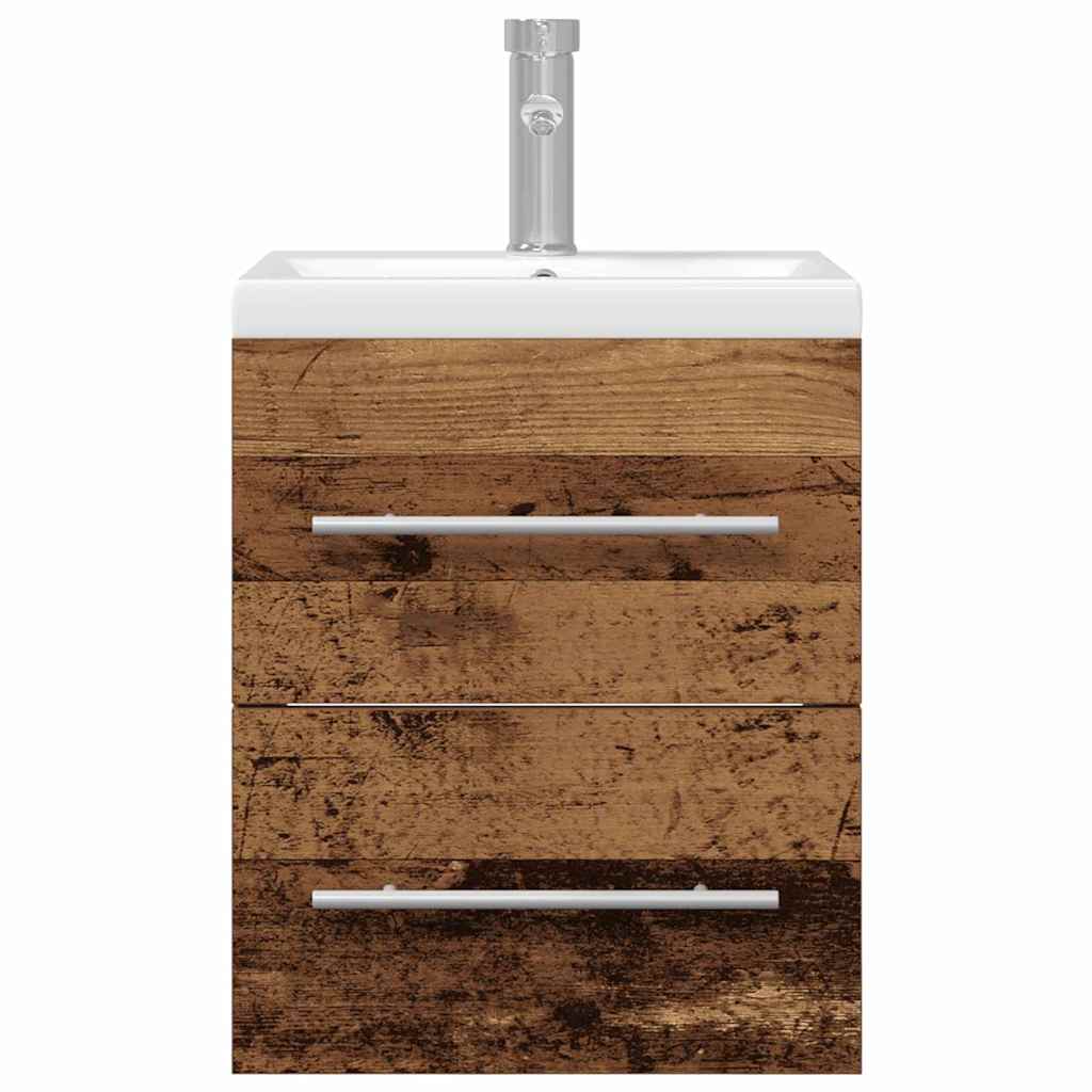 Meuble de Lavabo de Salle de Bain Bois Ancien 41 x 38,5 x 48 cm - XIOS