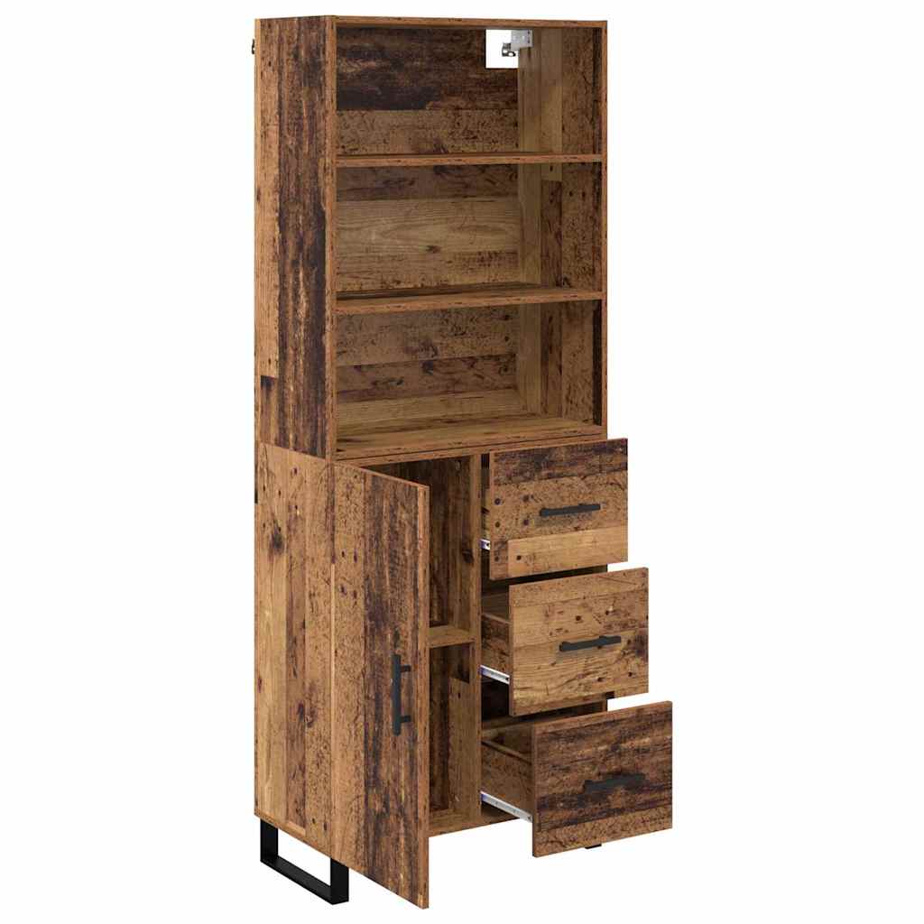 Haut Armoire avec tiroir 2 pcs Bois ancien Bois d'ingénierie - XIOS