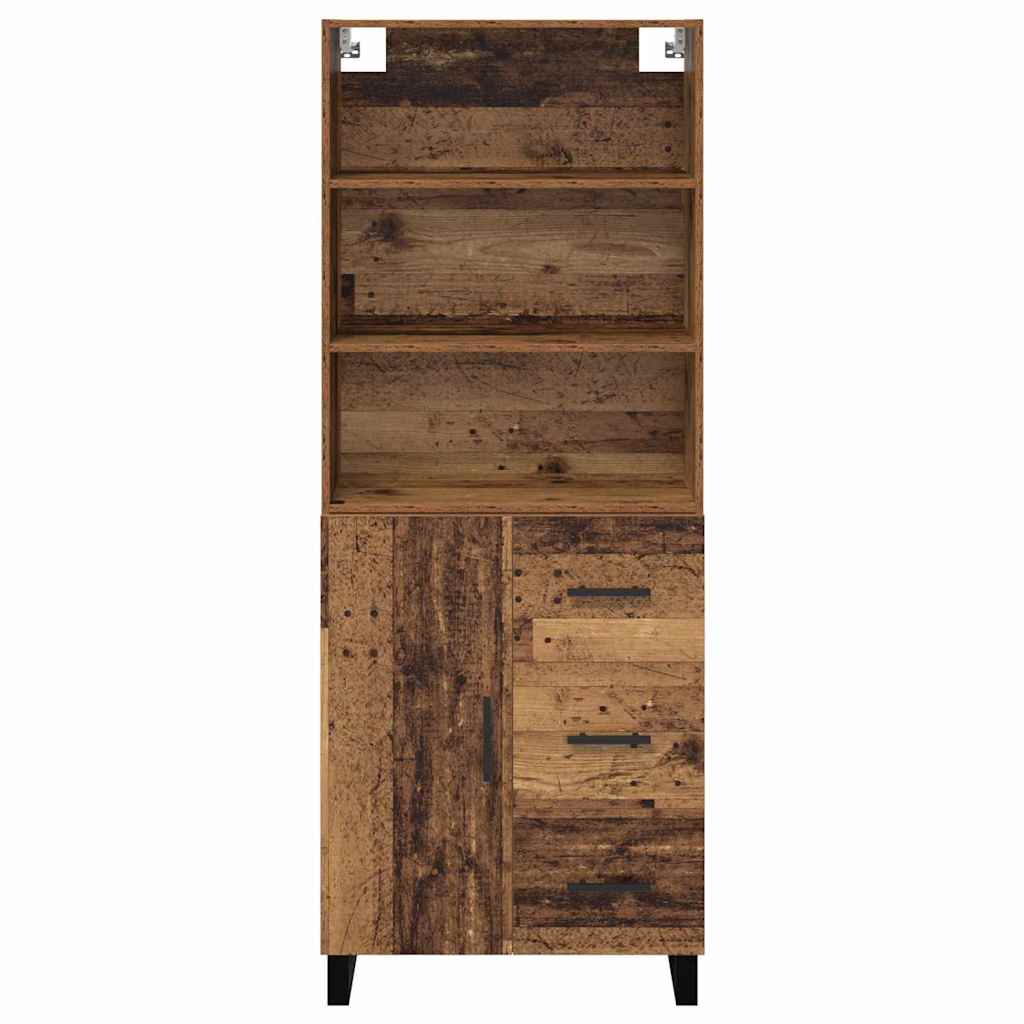 Haut Armoire avec tiroir 2 pcs Bois ancien Bois d'ingénierie - XIOS