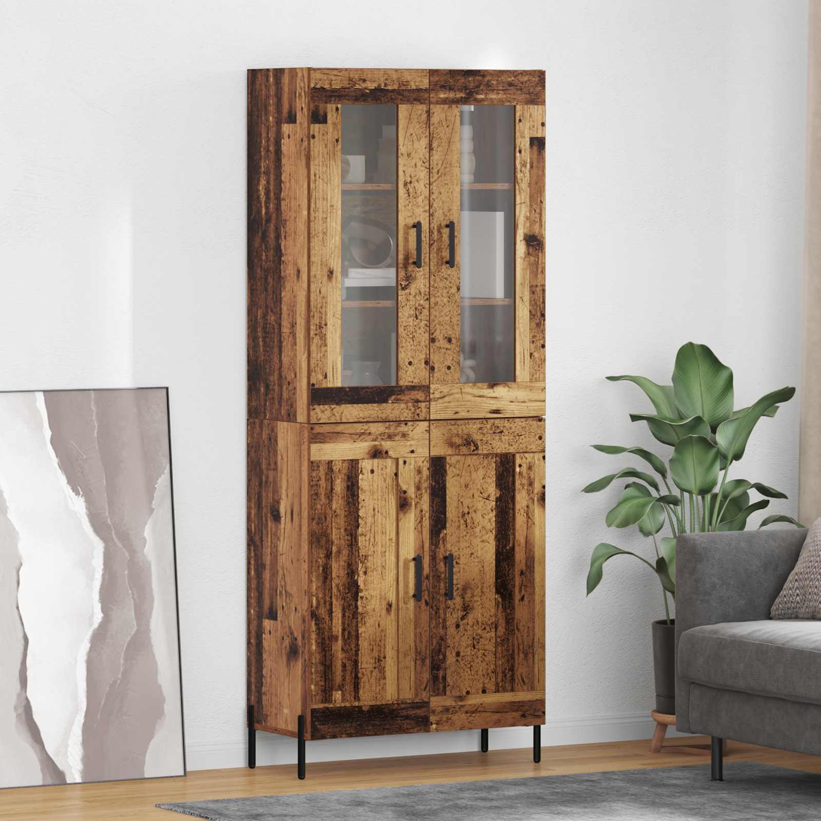 Haut Armoire Bois Ancien 69,5 x 34 x 180 cm Bois d'ingénierie - XIOS