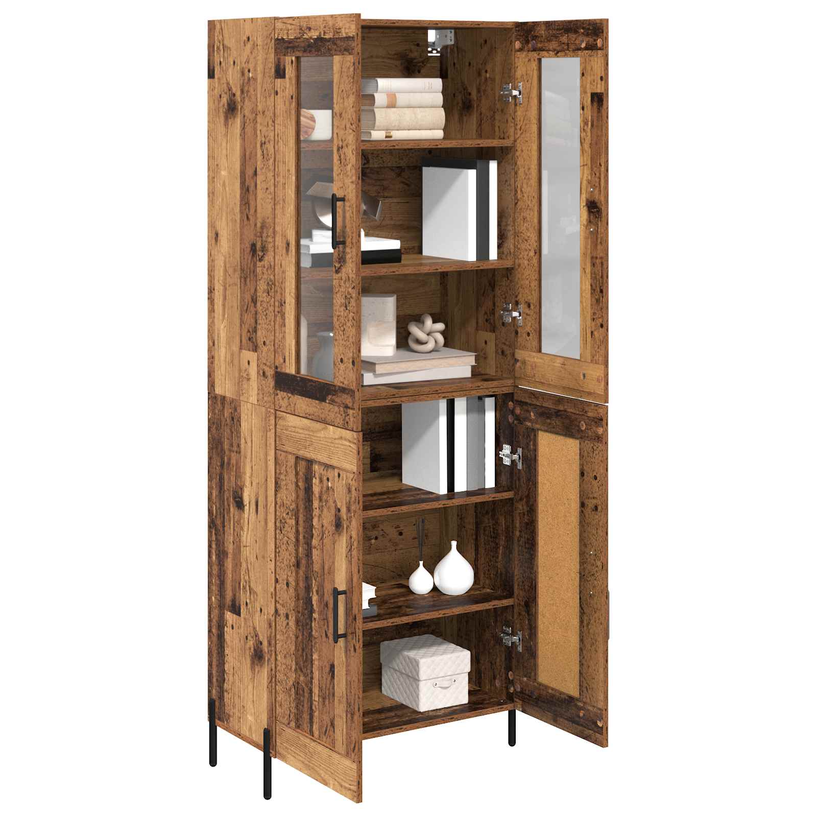 Haut Armoire Bois Ancien 69,5 x 34 x 180 cm Bois d'ingénierie - XIOS