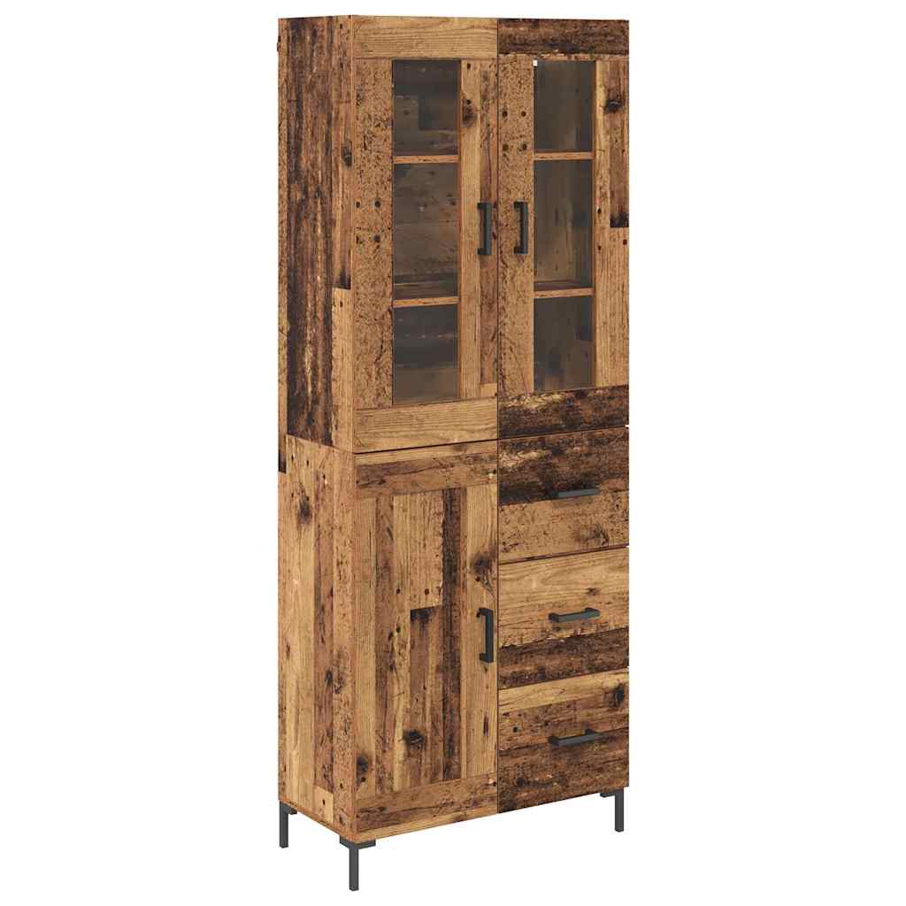 Haut Armoire avec tiroir 2 pcs Bois ancien Bois d'ingénierie - XIOS