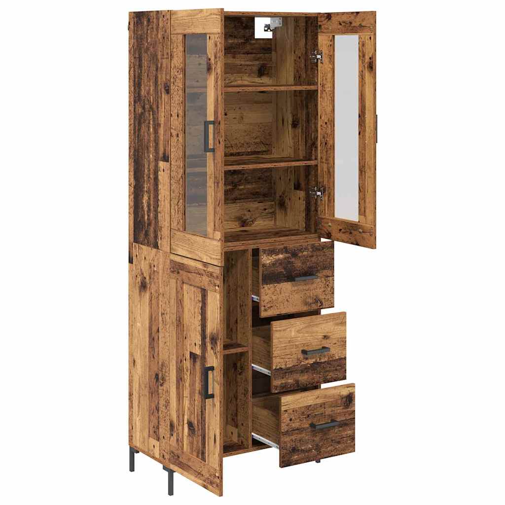 Haut Armoire avec tiroir 2 pcs Bois ancien Bois d'ingénierie - XIOS