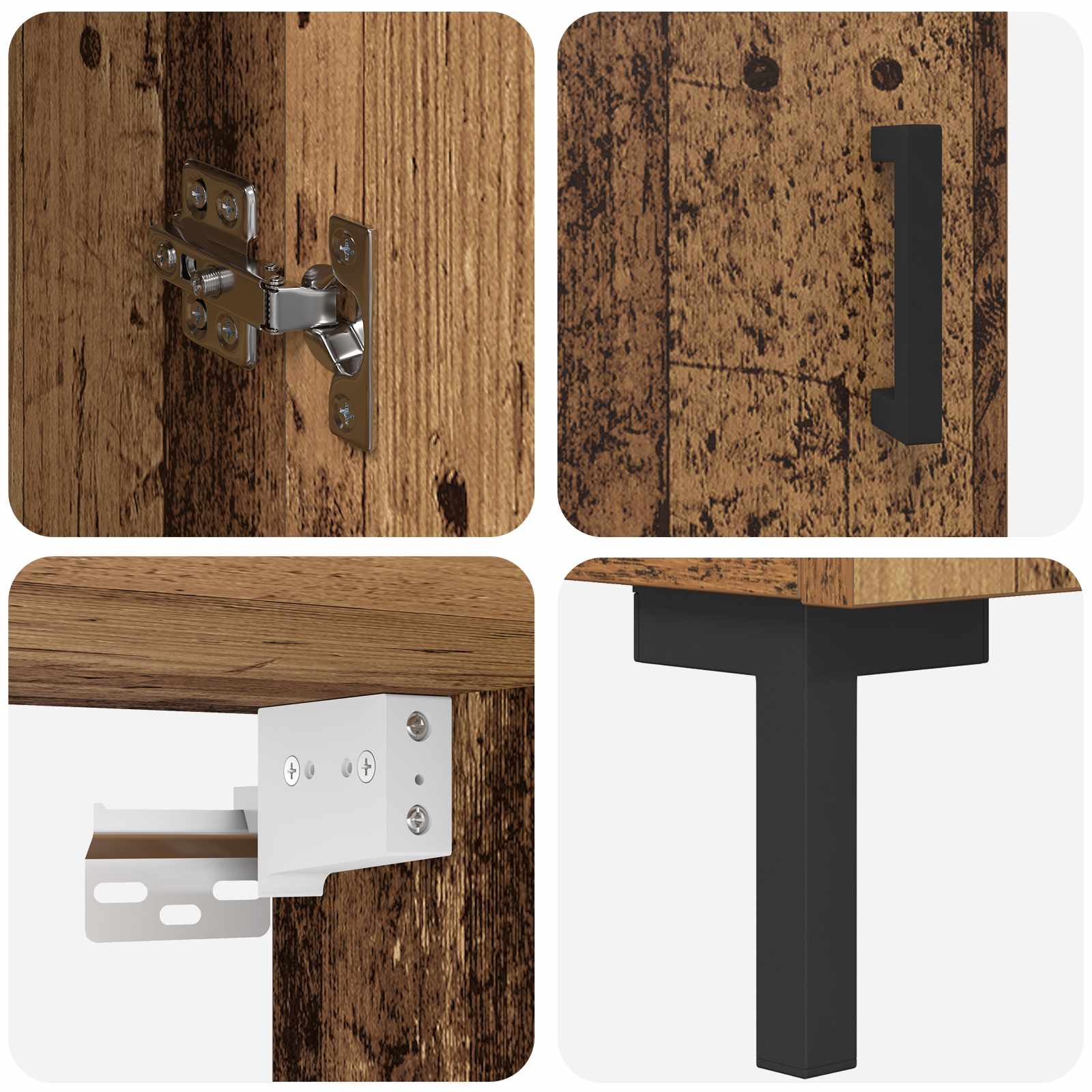 Haut Armoire Bois Ancien 69,5 x 34 x 180 cm Bois d'ingénierie - XIOS