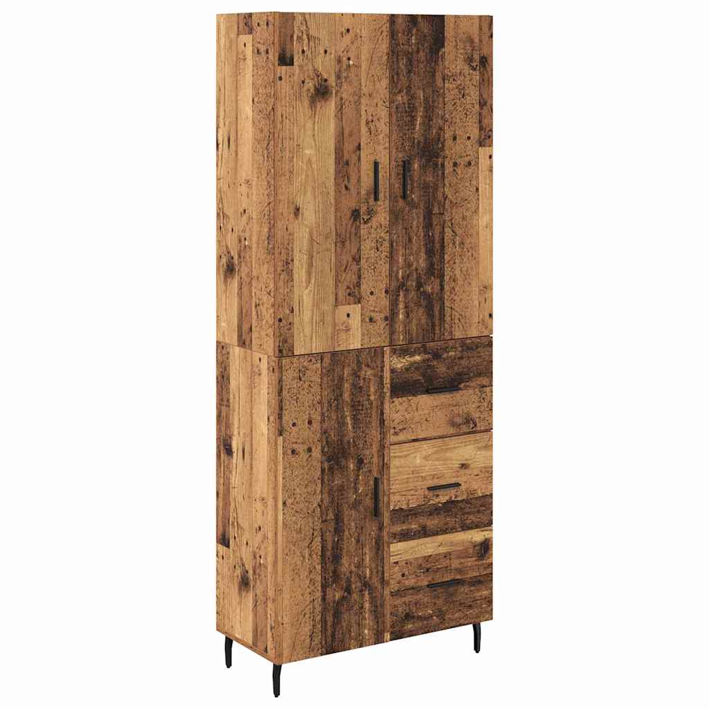 Haut Armoire 2 pc Bois Ancien 69,5 x 34 x 180 cm