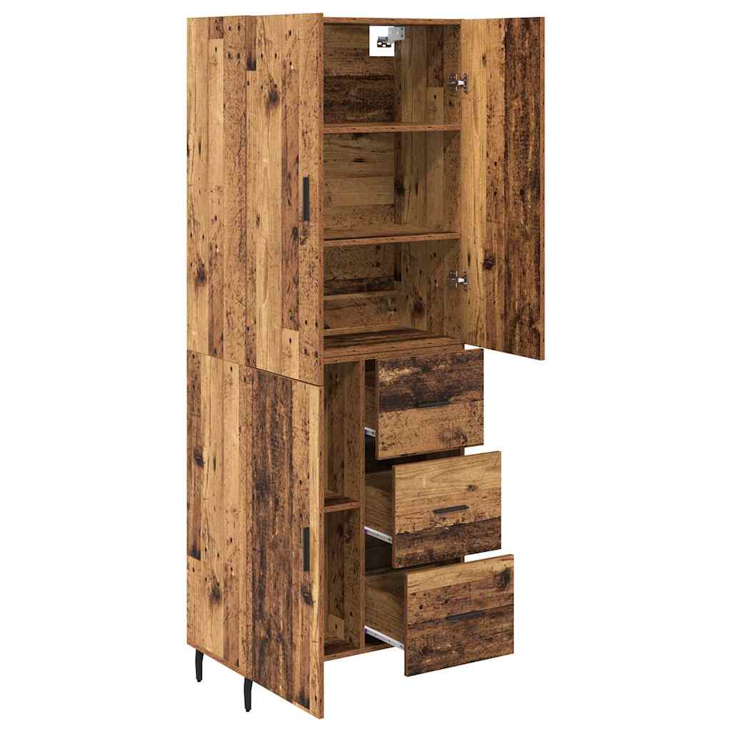 Haut Armoire 2 pc Bois Ancien 69,5 x 34 x 180 cm
