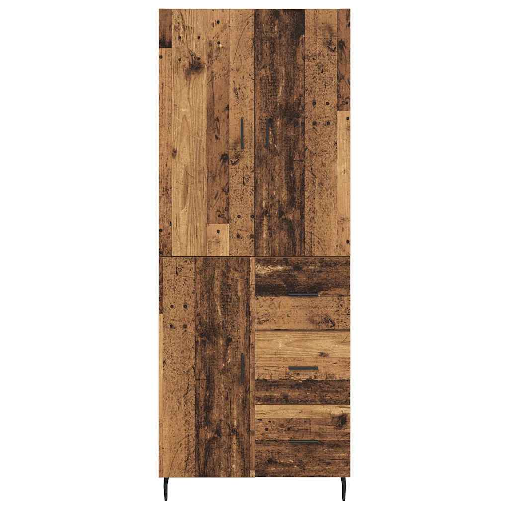 Haut Armoire 2 pc Bois Ancien 69,5 x 34 x 180 cm