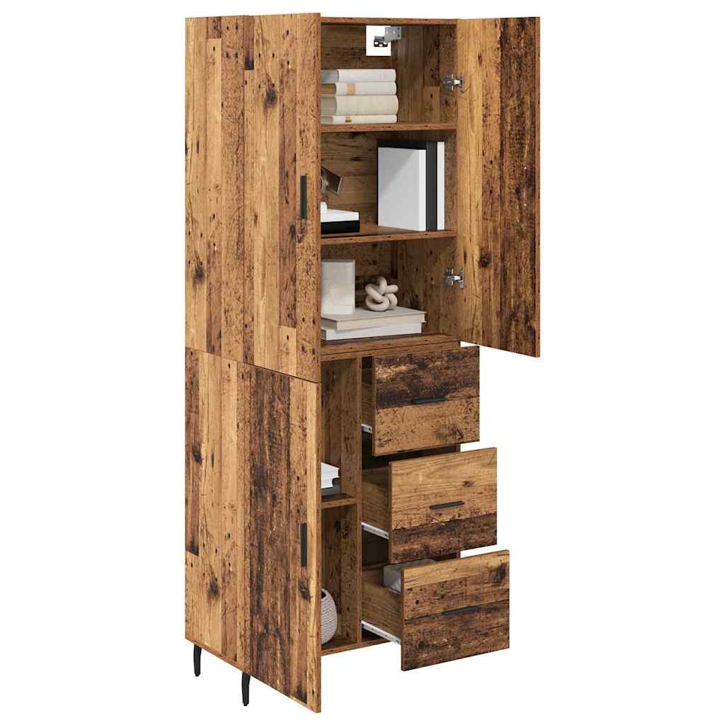 Haut Armoire 2 pc Bois Ancien 69,5 x 34 x 180 cm