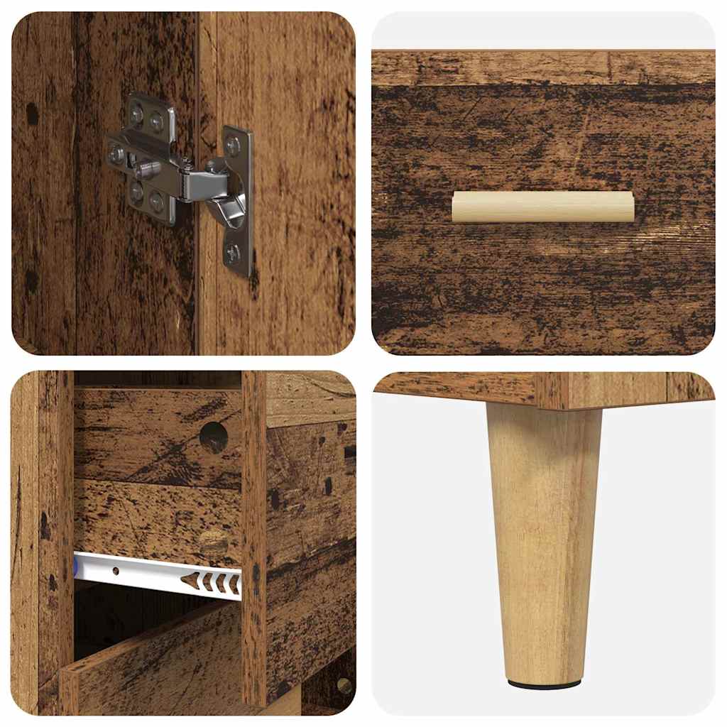 Haut Armoire avec tiroir Bois Ancien 69,5 x 34 x 180 cm - XIOS