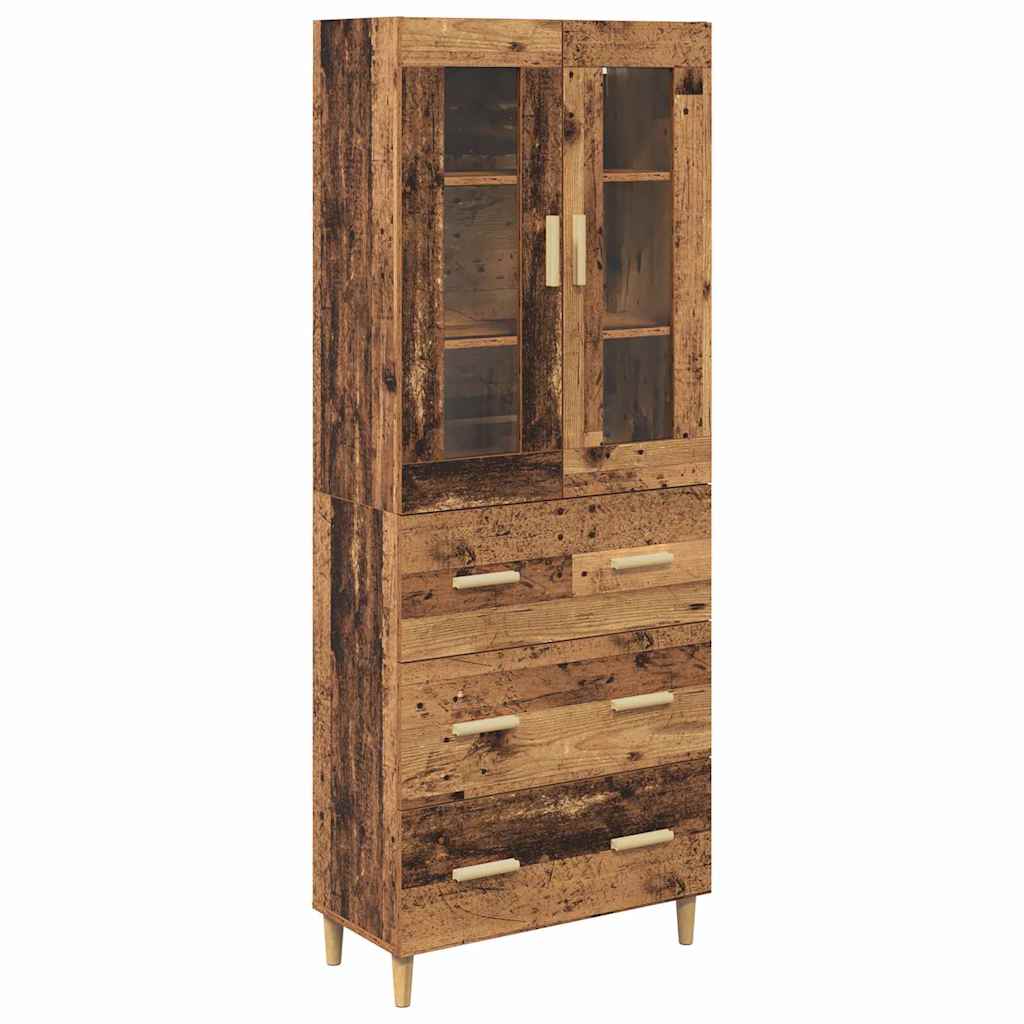Haut Armoire avec tiroir Bois Ancien 69,5 x 34 x 180 cm - XIOS