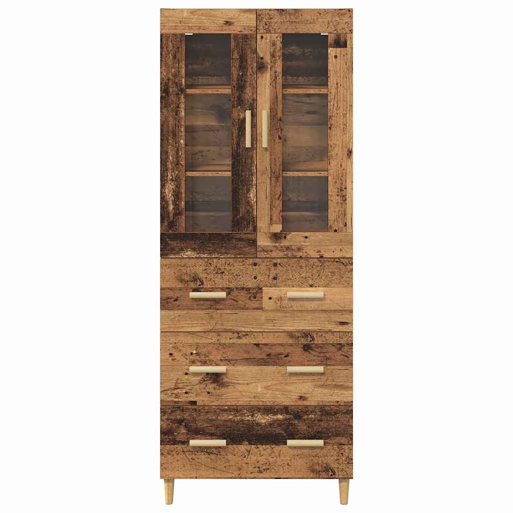 Haut Armoire avec tiroir Bois Ancien 69,5 x 34 x 180 cm - XIOS