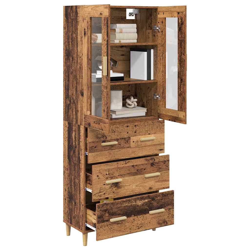 Haut Armoire avec tiroir Bois Ancien 69,5 x 34 x 180 cm - XIOS