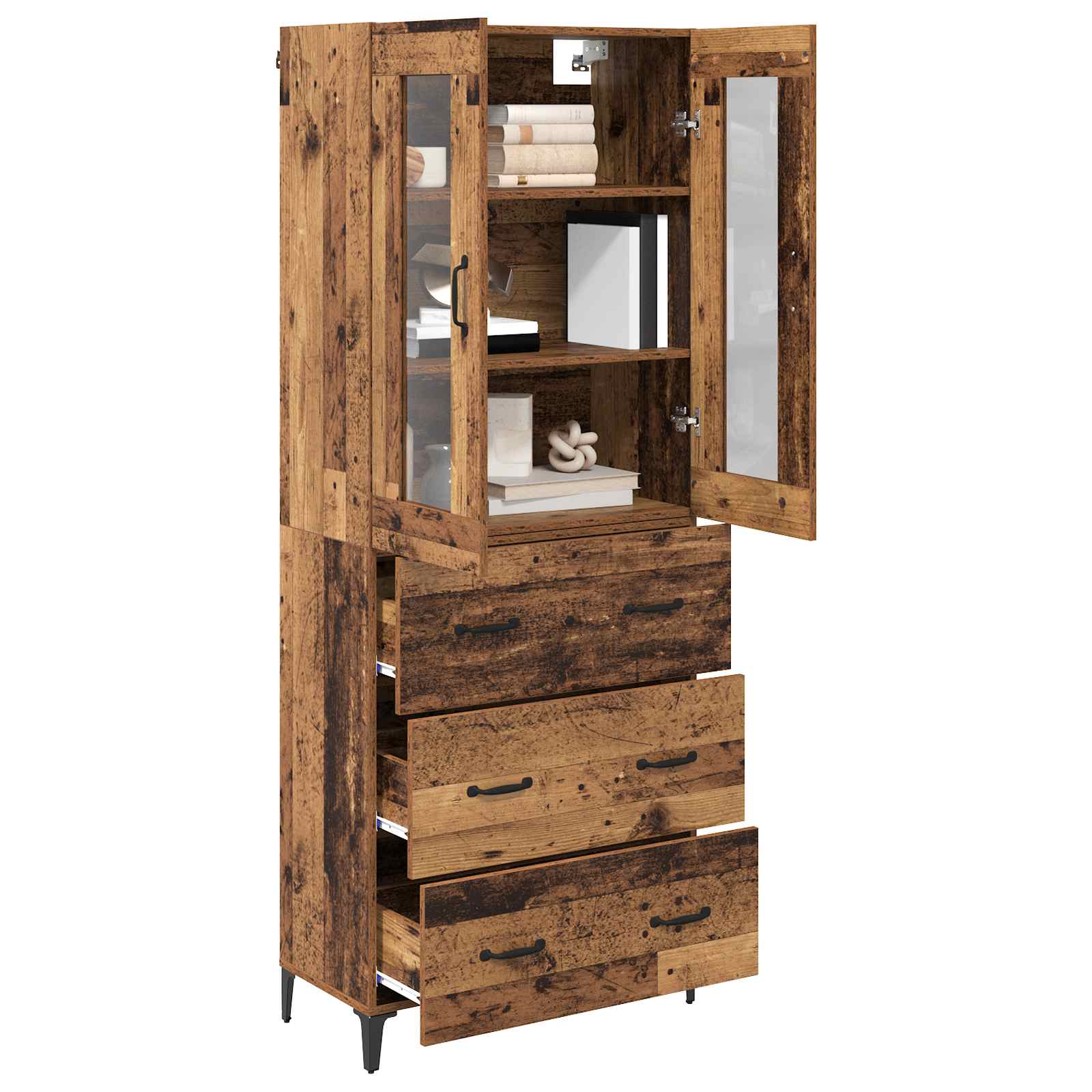 Haut Armoire Bois Ancien 69,5 x 34 x 180 cm Bois d'ingénierie - XIOS