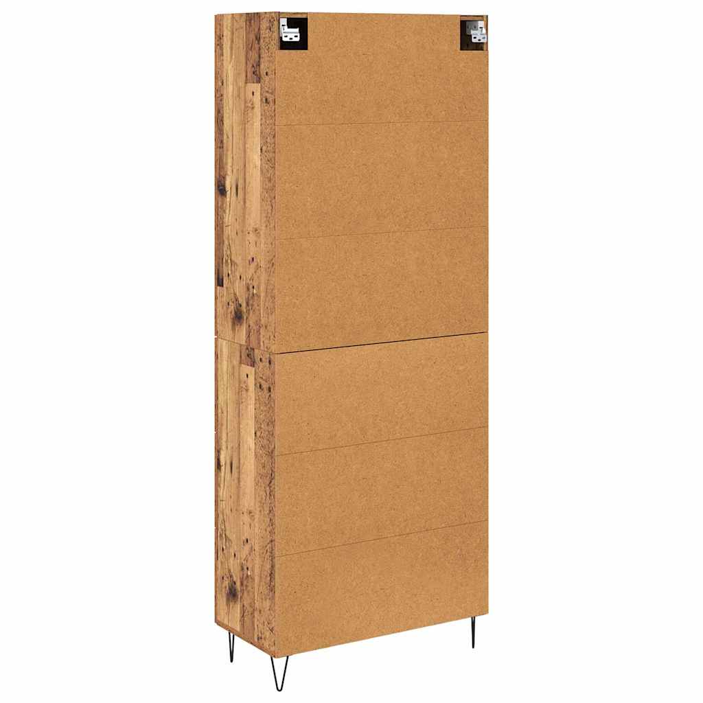 Haut Armoire 2 pc Bois ancien 69,5 x 34 x 180 cm