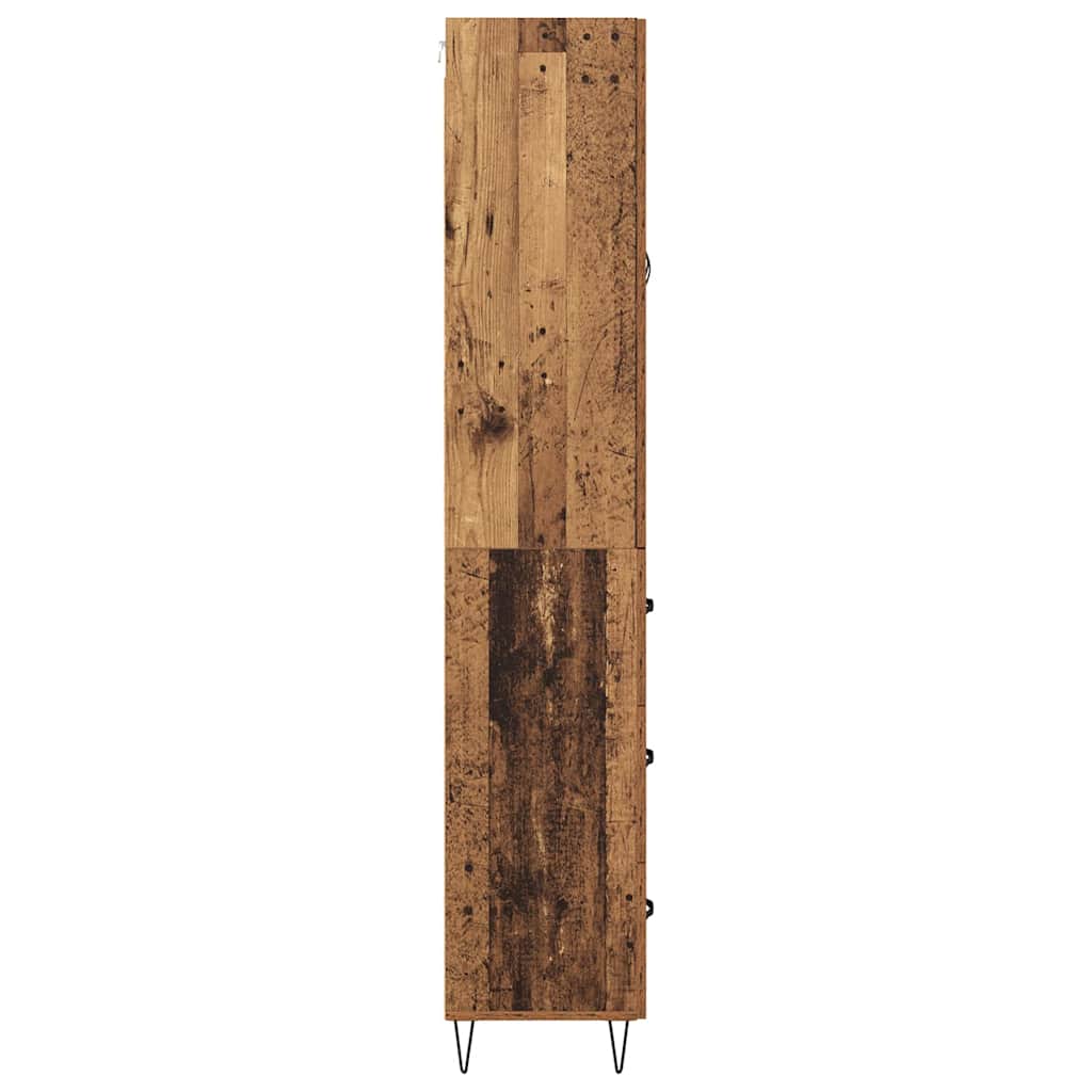 Haut Armoire 2 pc Bois ancien 69,5 x 34 x 180 cm