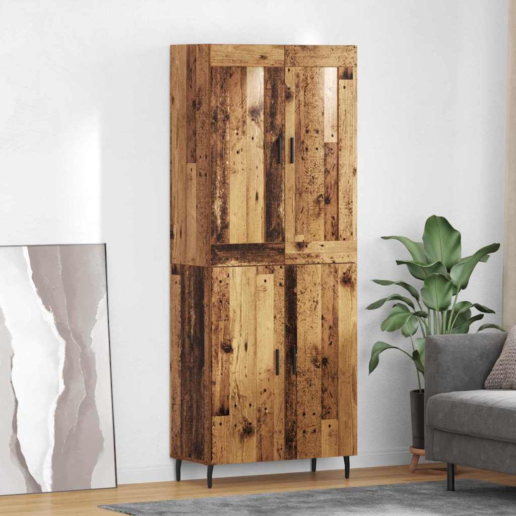 Haut Armoire 2 pcs Bois ancien Bois d'ingénierie - XIOS