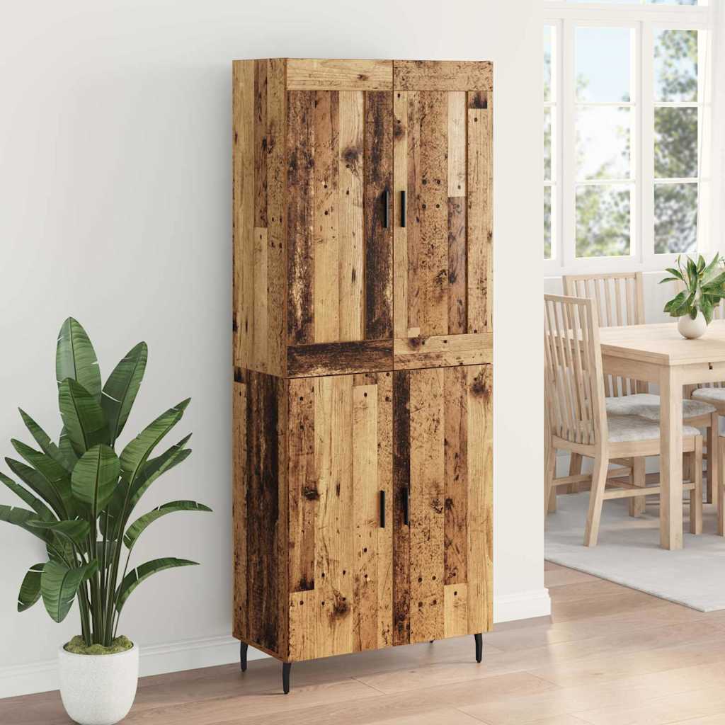 Haut Armoire 2 pcs Bois ancien Bois d'ingénierie - XIOS