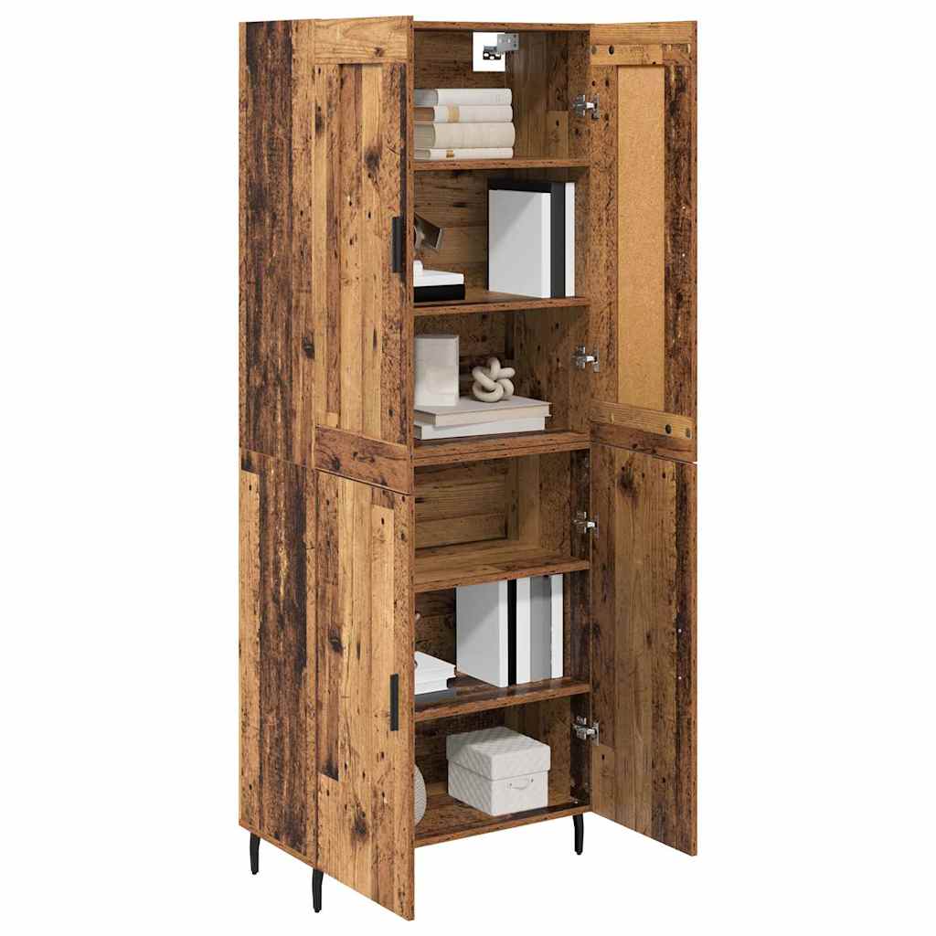 Haut Armoire 2 pcs Bois ancien Bois d'ingénierie - XIOS