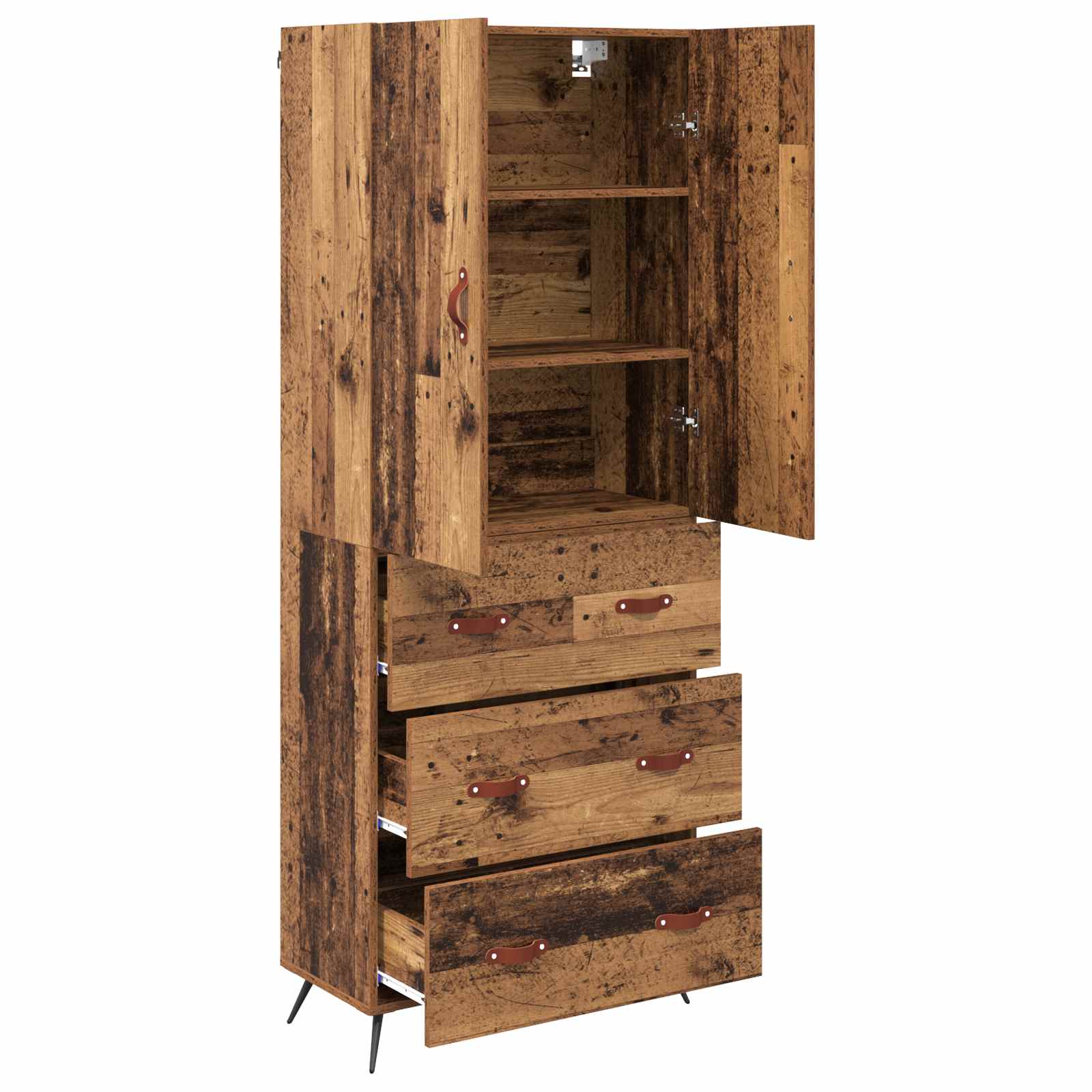 Haut Armoire Bois Ancien 69,5 x 34 x 180 cm Bois d'ingénierie - XIOS