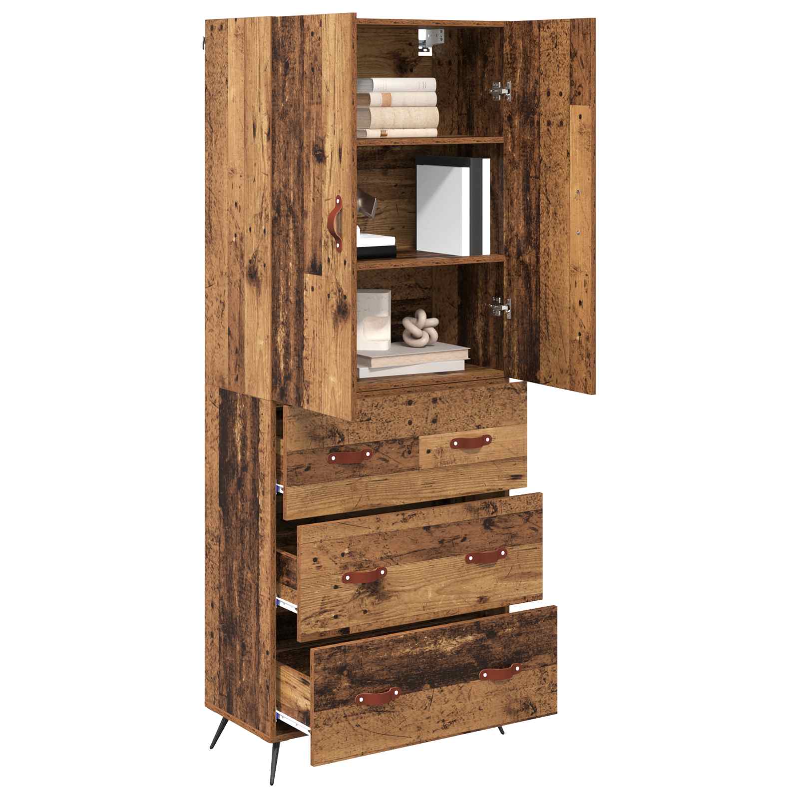 Haut Armoire Bois Ancien 69,5 x 34 x 180 cm Bois d'ingénierie - XIOS