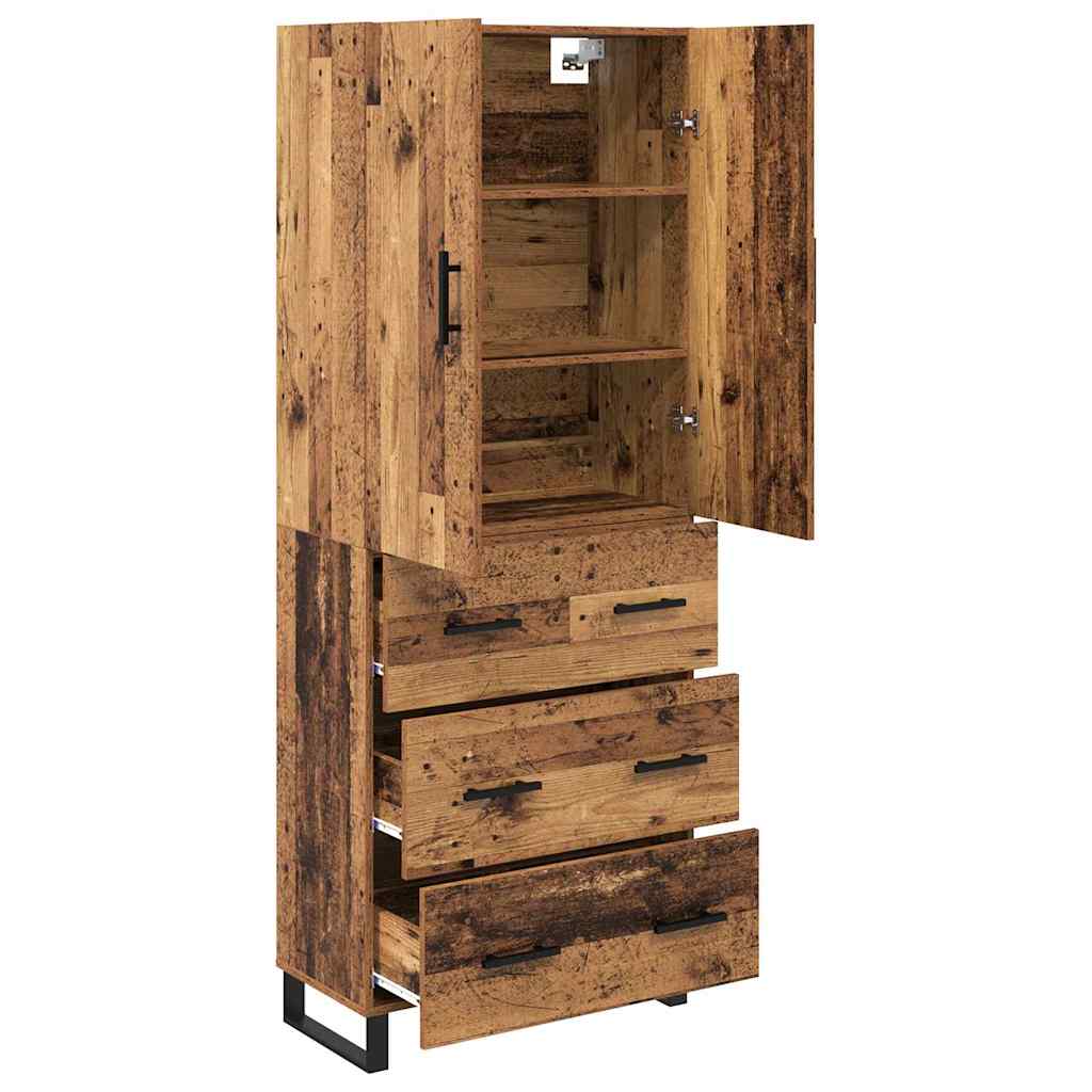 Haut Armoire 2 pc Bois Ancien 69,5 x 34 x 180 cm