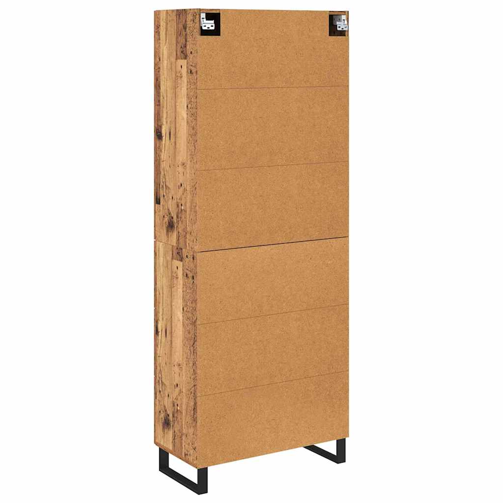 Haut Armoire 2 pc Bois Ancien 69,5 x 34 x 180 cm