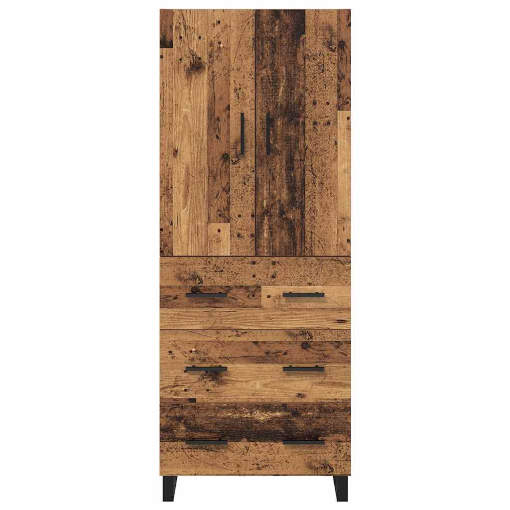 Haut Armoire 2 pc Bois Ancien 69,5 x 34 x 180 cm