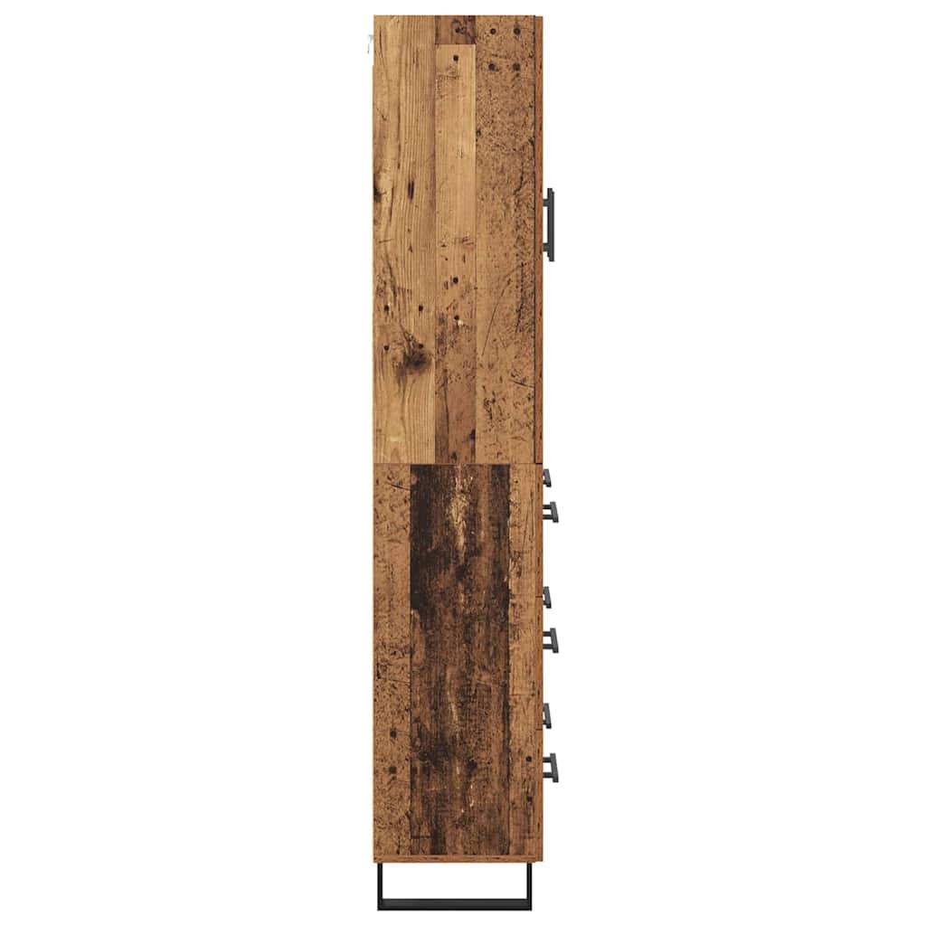 Haut Armoire 2 pc Bois Ancien 69,5 x 34 x 180 cm