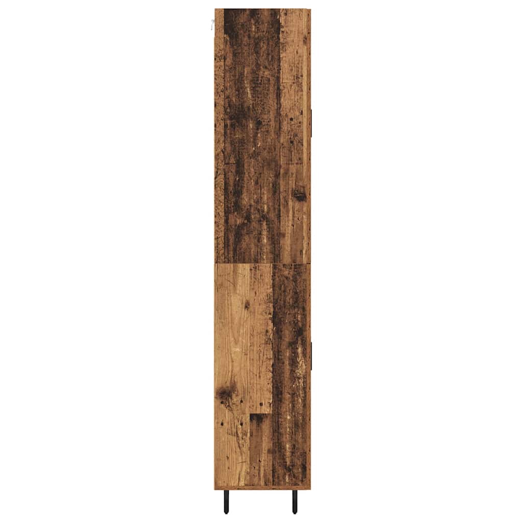 Haut Armoire 2 pcs Bois Ancien Bois Aggloméré et Verre - XIOS