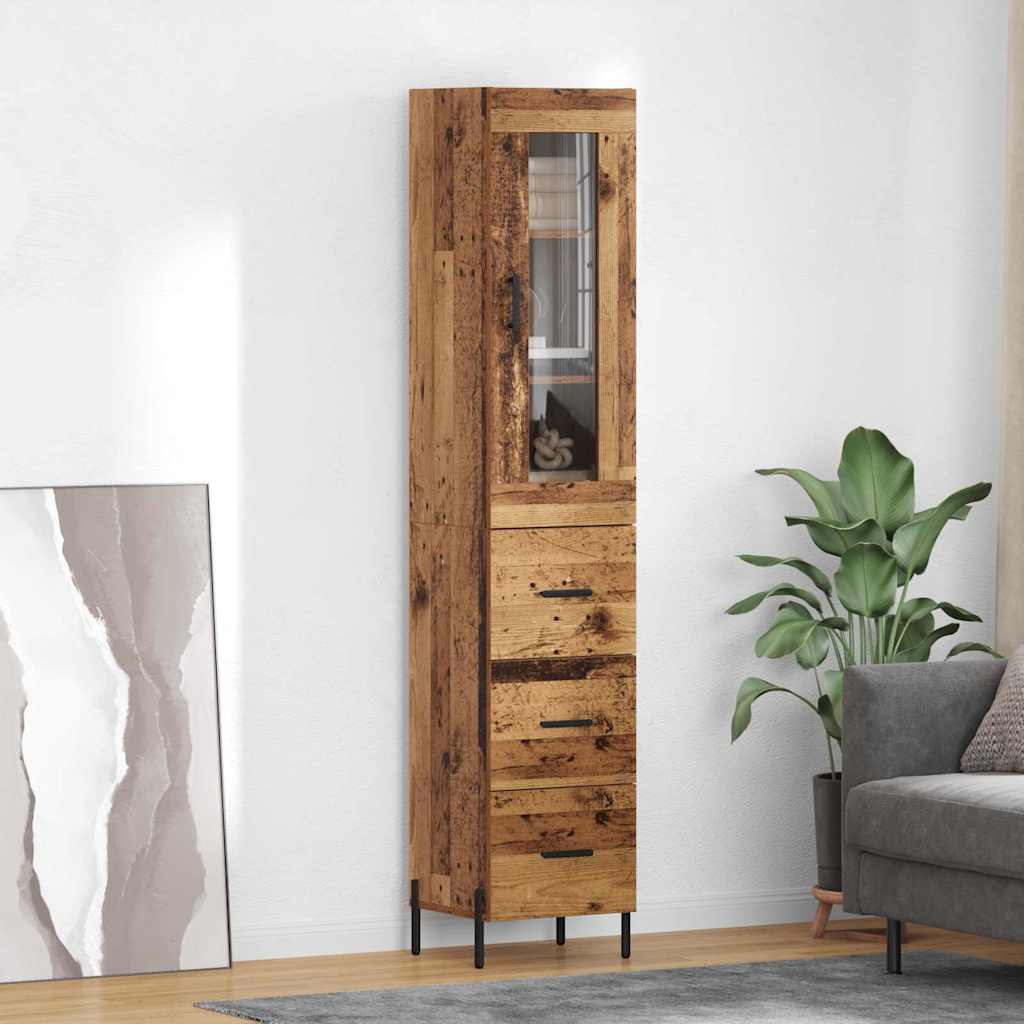 Haut Armoire Bois Ancien 34,5 x 34 x 180 cm Bois d'ingénierie - XIOS