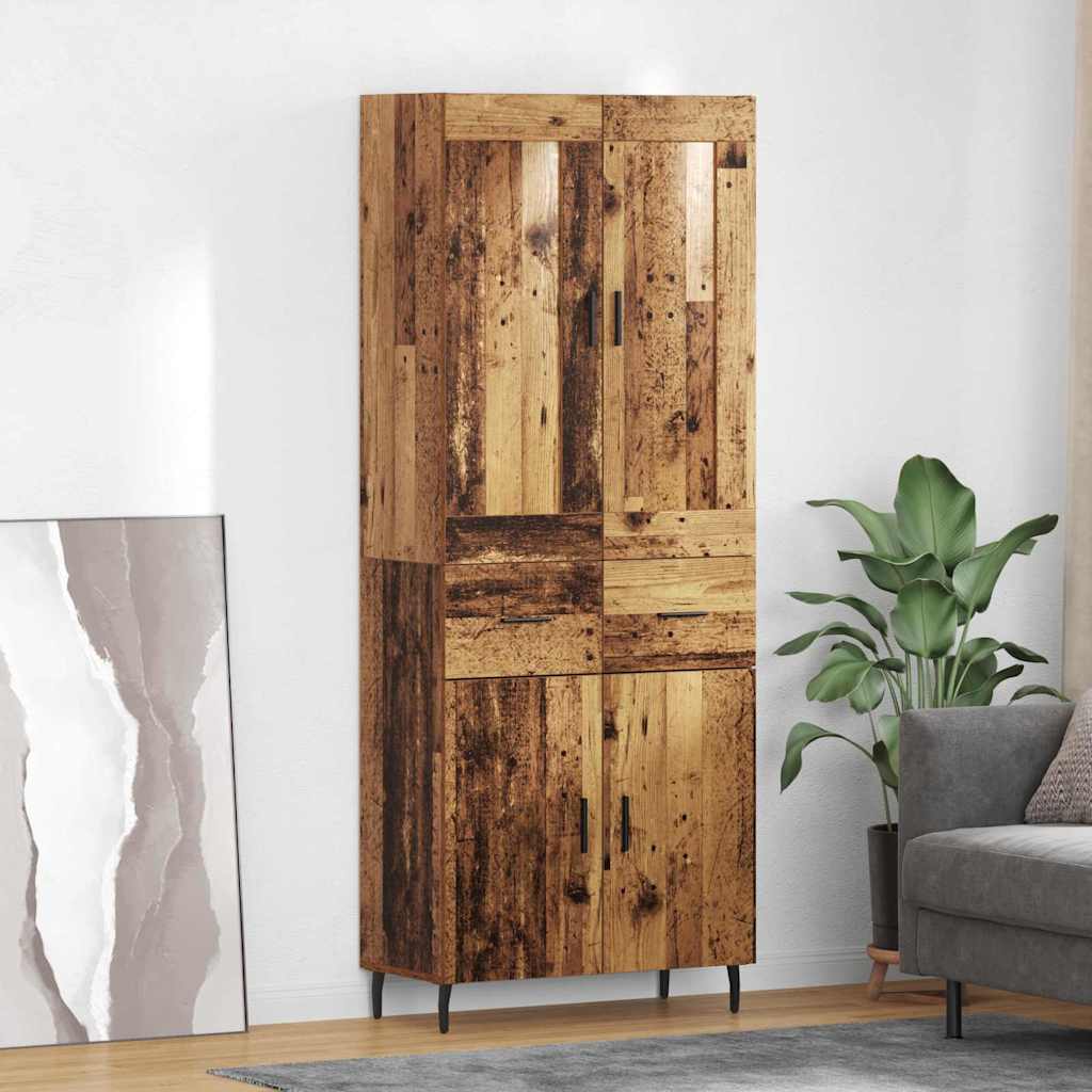 Haut Armoire 2 pc Bois ancien 69,5 x 34 x 180 cm