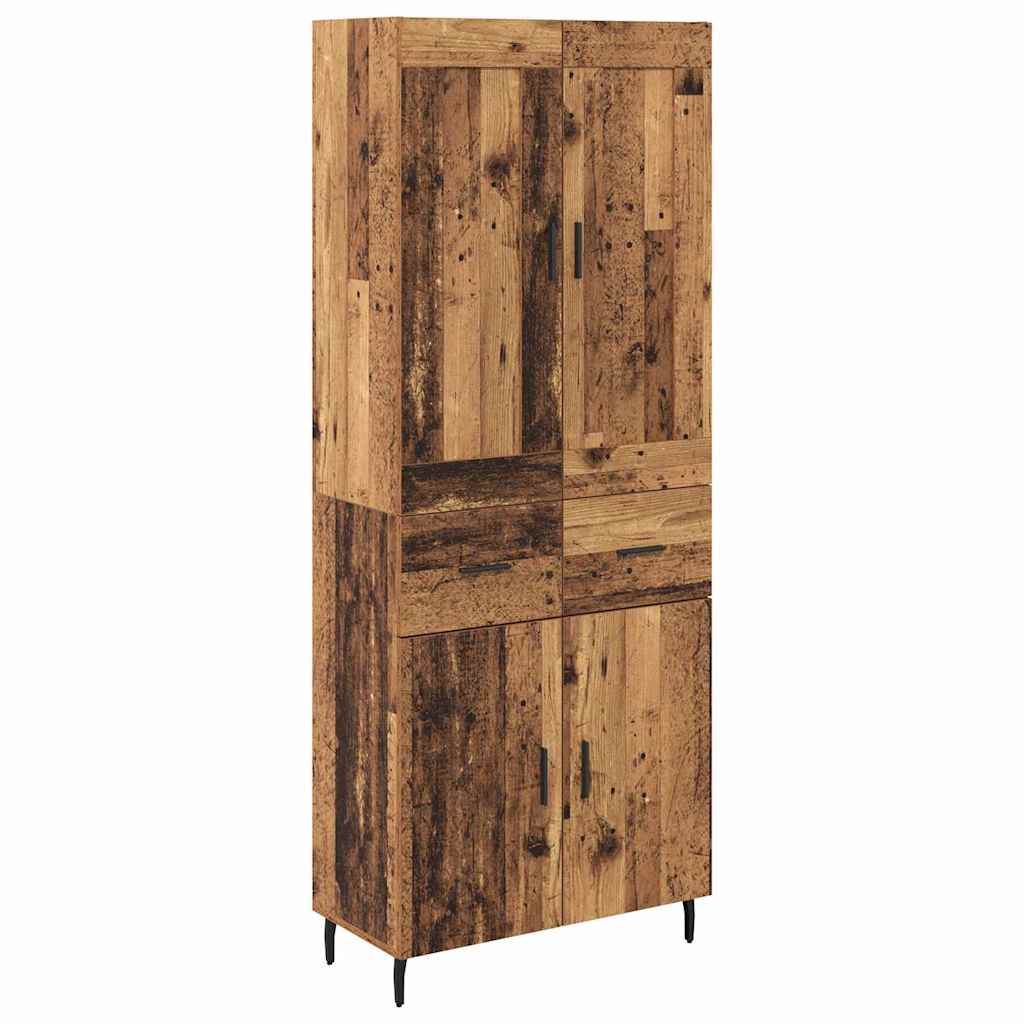 Haut Armoire 2 pc Bois ancien 69,5 x 34 x 180 cm