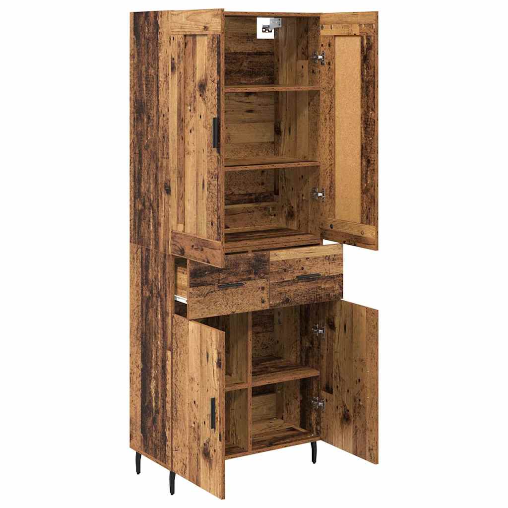 Haut Armoire 2 pc Bois ancien 69,5 x 34 x 180 cm