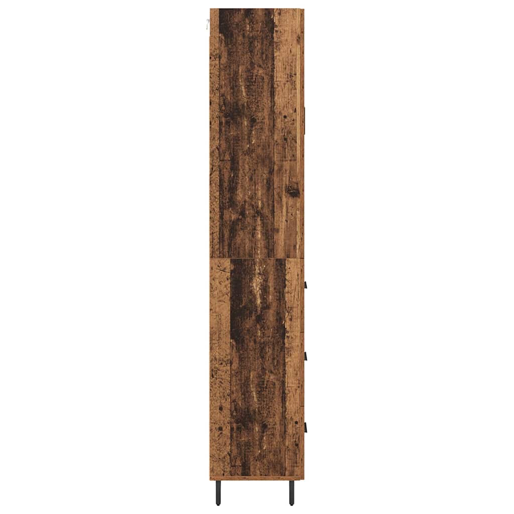 Haut Armoire avec tiroir 2 pcs Bois Ancien Bois d'ingénierie - XIOS