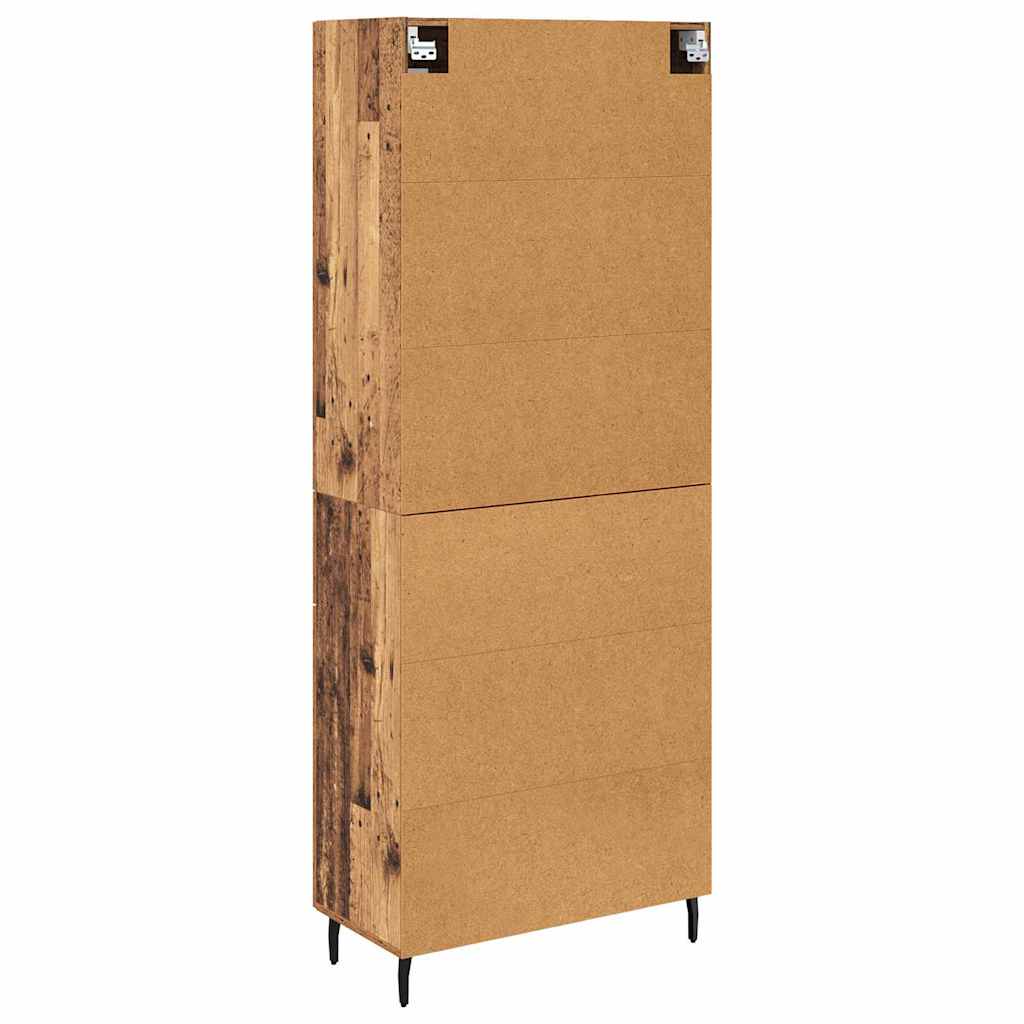 Haut Armoire avec tiroir 2 pcs Bois Ancien Bois d'ingénierie - XIOS