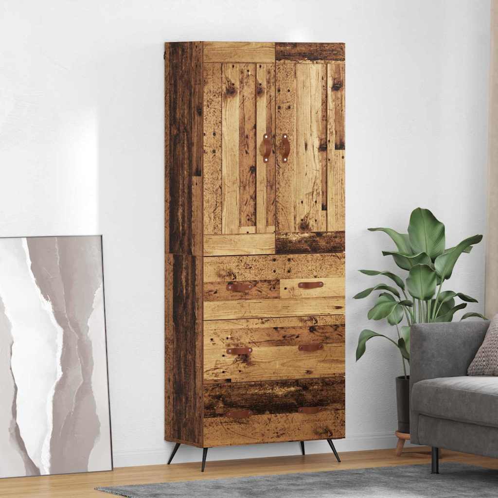 Haut Armoire Bois Ancien 69,5 x 34 x 180 cm Bois d'ingénierie - XIOS