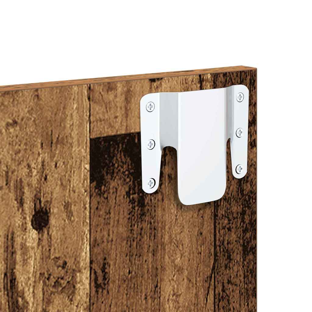 Tête de lit avec armoire 3 pc Bois Ancien Bois d'ingénierie