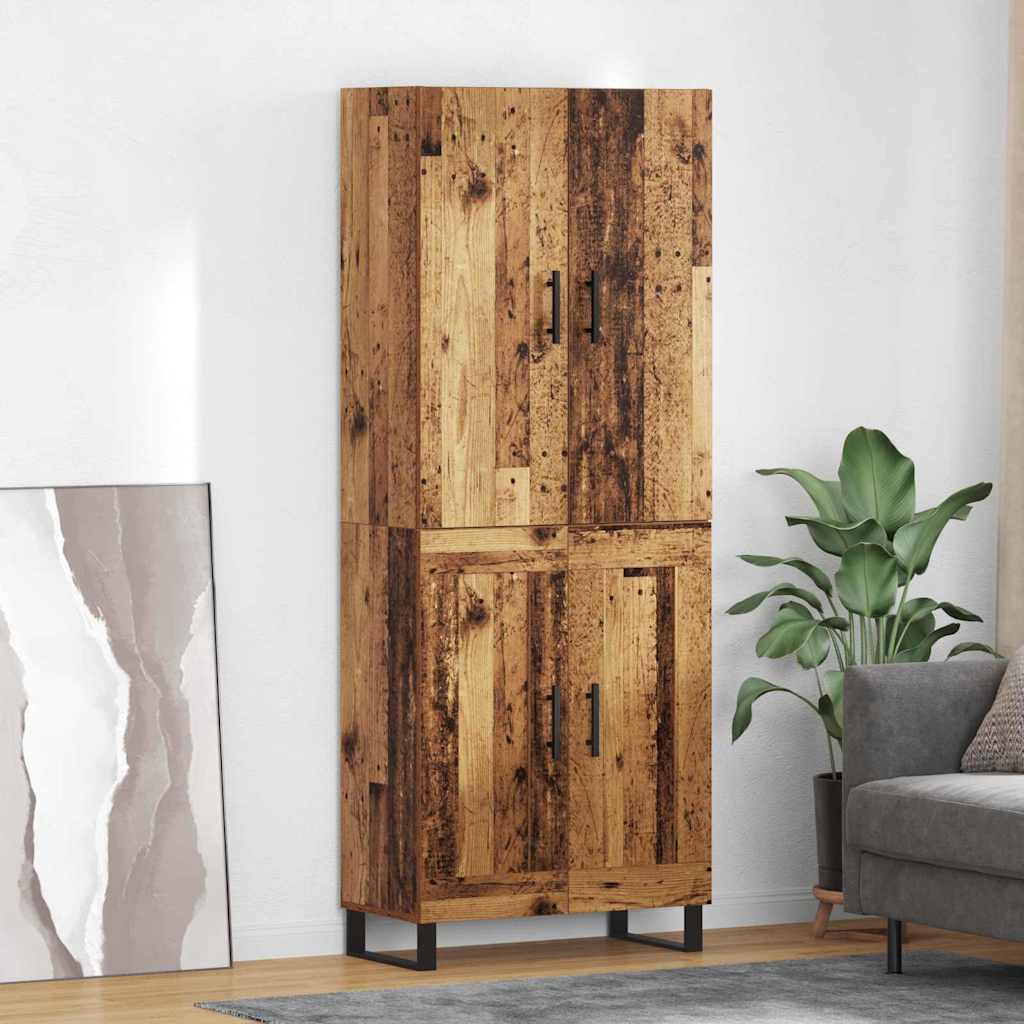 Haut Armoire 2 pc Bois Ancien 69,5 x 34 x 180 cm - XIOS